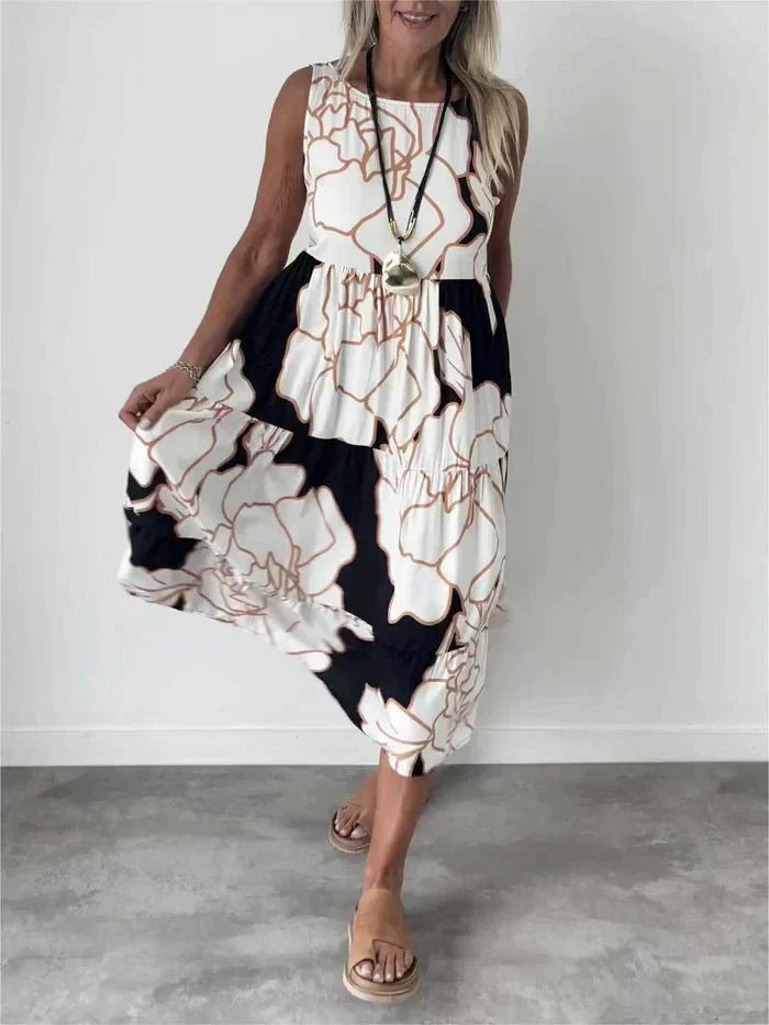 Aveline | Stylish Floral Pattern Dress - MORI