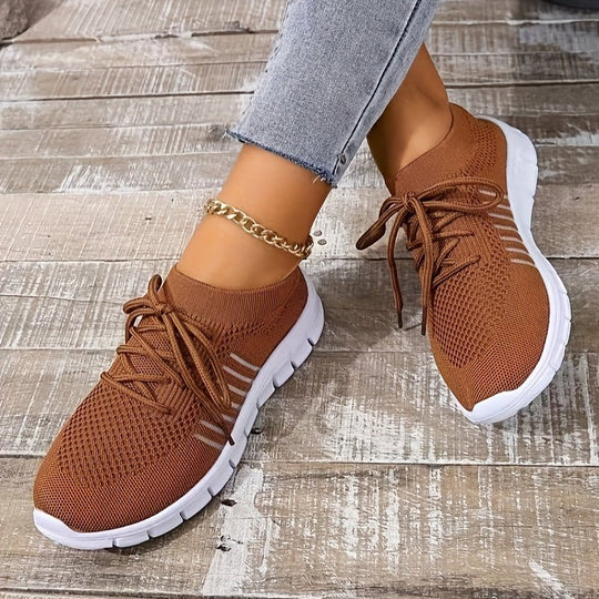 Claire | Women's Solid Color Mesh Sneakers - MORI