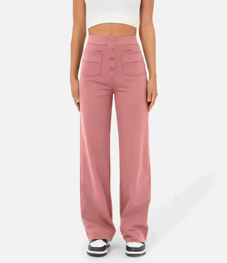 Lea | High-Waisted Elastische Casual Pants - MORI