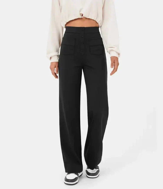 Lea | High-Waisted Elastische Casual Pants - MORI